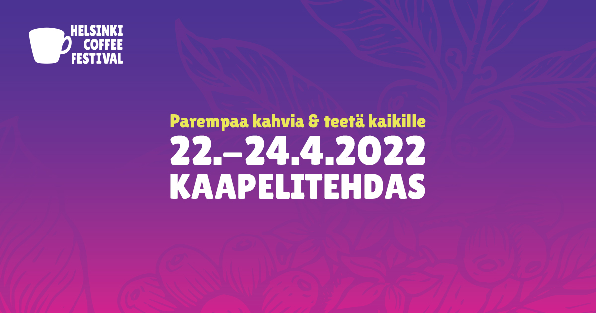 Valitettavasti Helsinki Coffee Festival siirtyy koronapandemian vuoksi ☕️ Kulunut vuosi on ollut haastava meille kaikille, toivottavasti olette kuitenkin nauttineet hyvästä kahvista! Nähdään taas Kaapelitehtaalla 22.-24.4.2022! 👋#helsinkicoffeefestival #parempaakahviakaikille
