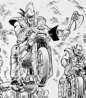 すみません「荒野を駆ける横長目のバイク」で真っ先に思いついた絵面はこれでした・・・・。 https://t.co/LtwtERlQ2A 