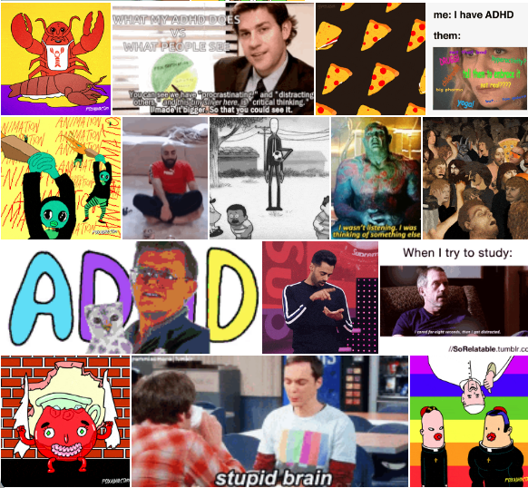 4/ But most importantly, I need to remember the lack of understanding on ADHD, especially in women. Just one search for gifs using "adhd" & it's easy to see why so many perceive it as just "unfocused" or "crazy"...