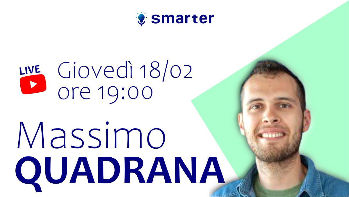 🚀🚀 Ci vediamo giovedì alle 19.00 per parlare di #recommenderSystems, #NLP, #fairness e altro ancora con <a href="/mxqdr/">Massimo Quadrana</a> (Senior Research Scientist <a href="/pandoramusic/">Pandora</a>)!

👉 Iscrivetevi al canale YouTube per non perdere l'episodio: youtube.com/channel/UCEcWr…