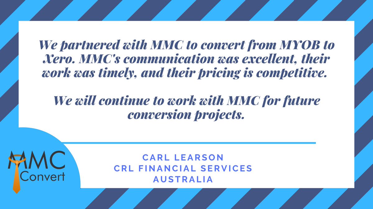 mmcconvert's tweet image. Hi @carllearson, thanks for sharing ur prestigious opinion on @mmcconvert at Google Review &amp;amp; we take pride in giving outstanding service to our clients. Thank u for trusting us for the migration of your files from MYOB to Xero 
#xeroconversion #customerfeedback #googlereviews