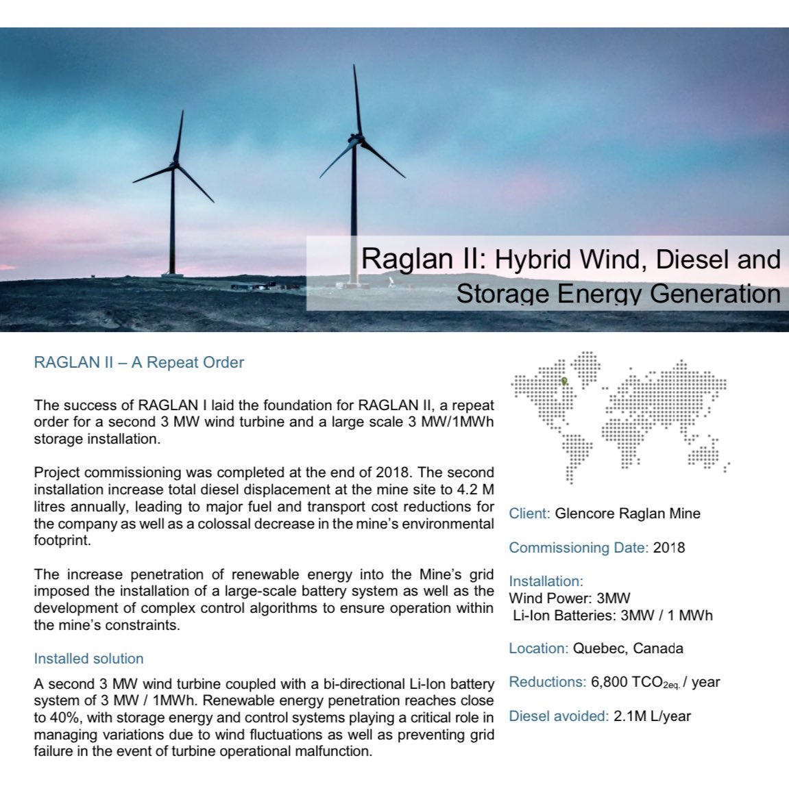 8) Two of these 3 megawatt wind turbines in the Canadian Arctic can together displace 4.2 million liters of diesel fuel each year. Let that sink in!!!