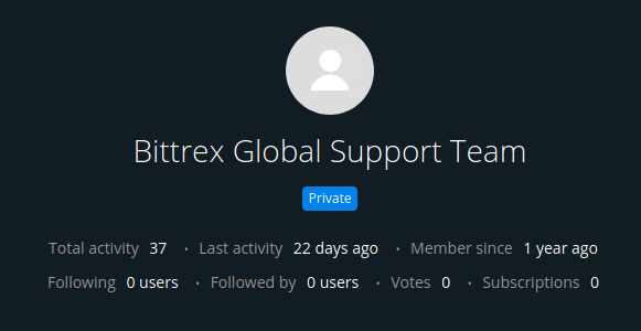 Really <a href="/BittrexGlobal/">Bittrex Global</a>? That's why I'm still waiting for my support ticket to be solved...