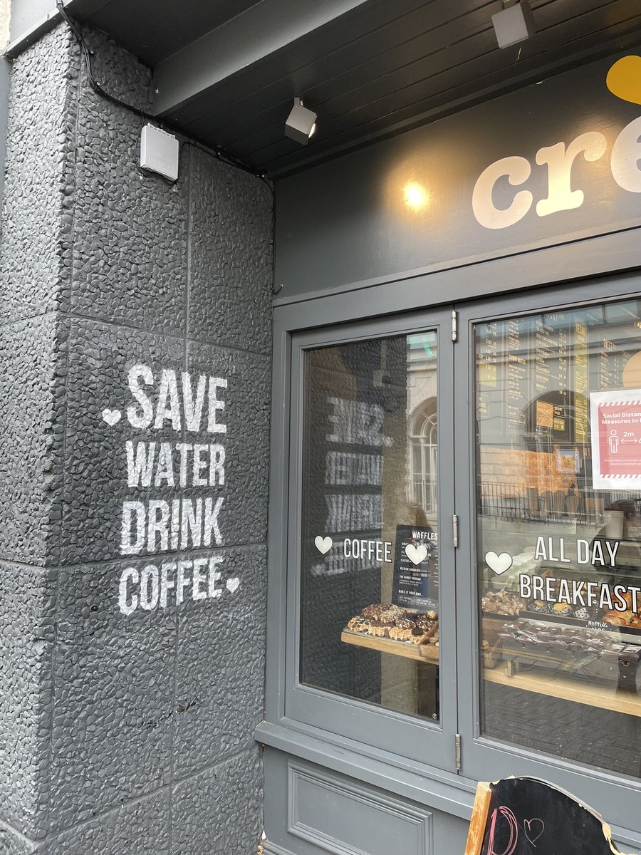 AJHAJH's tweet photo. Hey @Crepeaffaire - I know it’s meant to be a joke, but given the water footprint of a single cup of coffee is around 140litres, I’m not sure it works. https://t.co/U4CwOS5nxZ