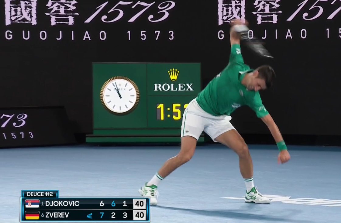 The last two games for Novak Djokovic: