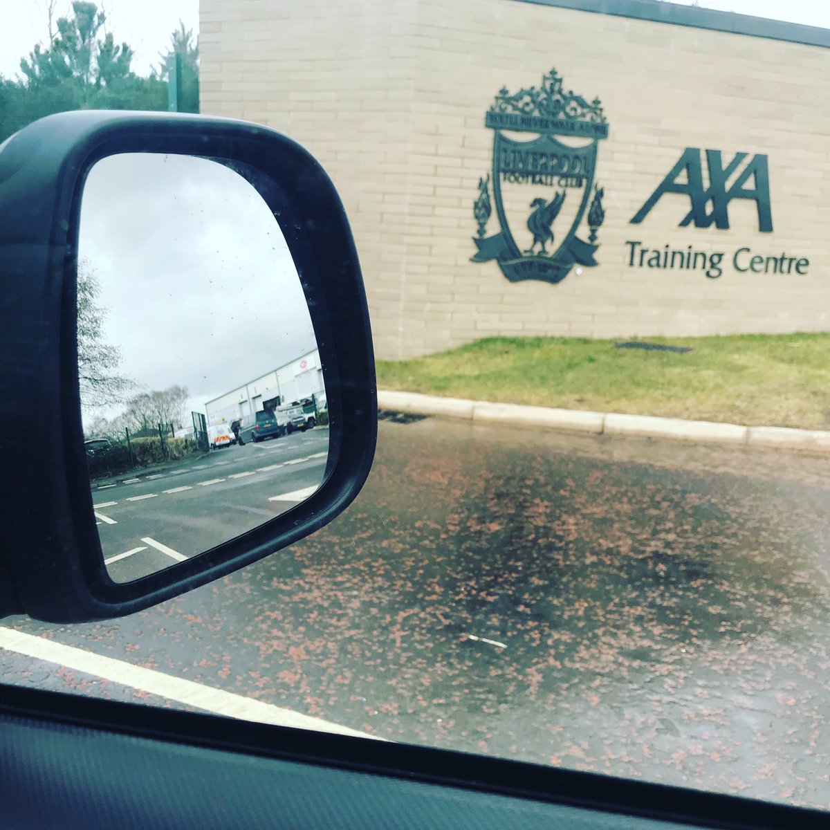 Just waiting for #LFC at the #axa training centre. Straight down to London.