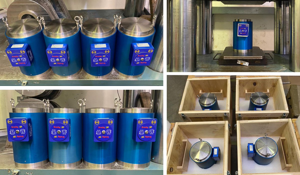 loadcell's tweet image. Last week, we manufactured, calibrated, and proof tested these four 500t #LoadSafe wireless compression #loadcells for dispatch, along with our #INSIGHT software, to LGH NL. They will be used for weighing the slewing ring of a crane.
#knowtheload