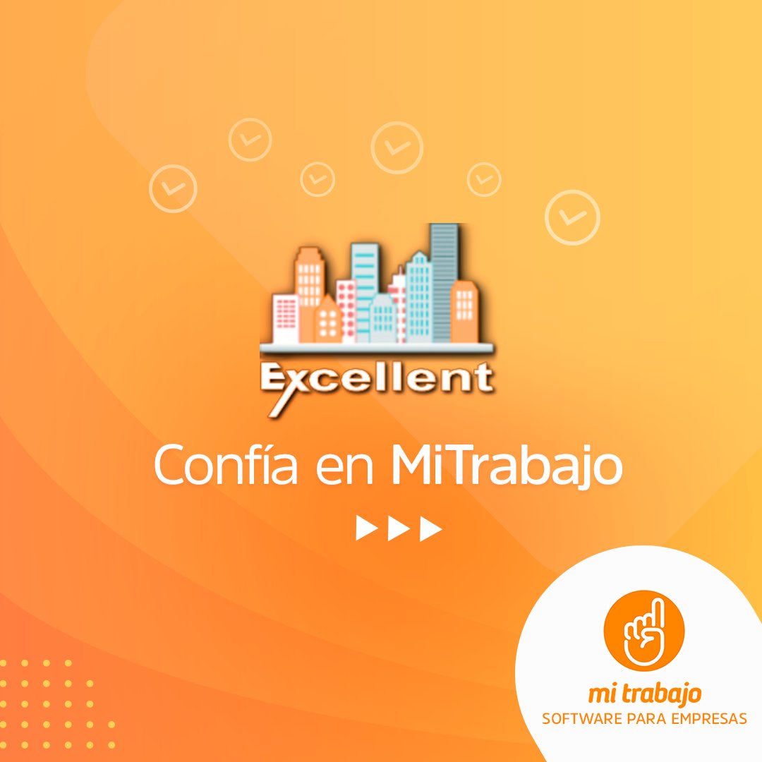 MiTrabajo_Red's tweet photo. Excellent también ha sumado a su gestión diaria el uso de MITrabajo beneficiándose del control y el monitoreo en tiempo real de sus colaboradores.
Gracias @excellentuy

Utilice MiTrabajo en su empresa, contáctenos.
https://t.co/B5etioV846
#software #app #rrhh #mitrabajo https://t.co/elnLKD1S2O