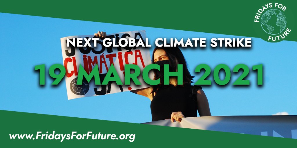 Fridays4FutureU's tweet photo. 📣📣New year starts with a new strike! 

Join us in the fight for climate justice this March 19. Coming back more united than ever, we will keep fighting. Leaders of the world, we are fed up. We say #NoMoreEmptyPromises! Immediate action NOW!

See more at https://t.co/5OEQvA6fUt https://t.co/usq6HTgk6P
