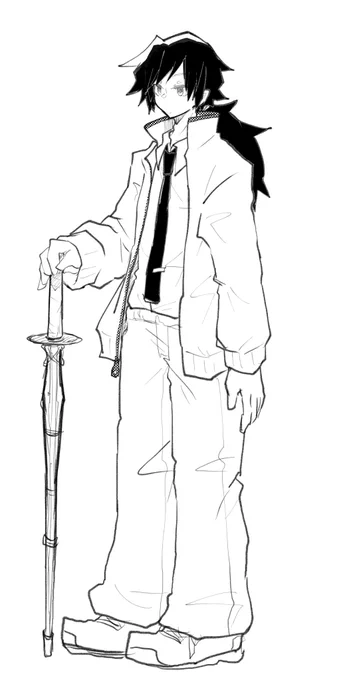 個人的にジャージの下にワイシャツを着ていたら良いなという絵。 