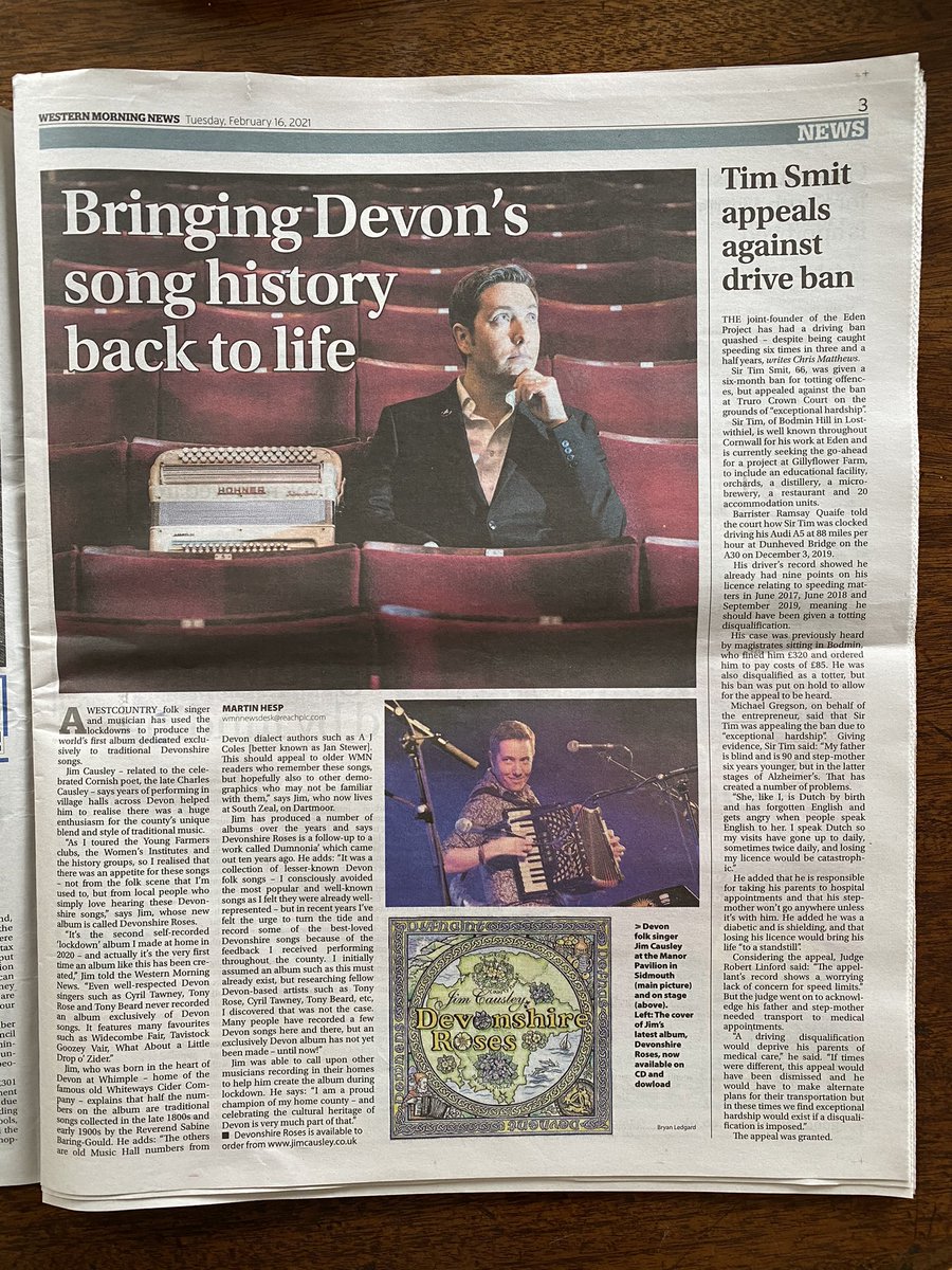 jimcausley's tweet image. A superb article on ‘Devonshire Roses’ in today’s @WMNNews huge thanks @martinhesp 😊