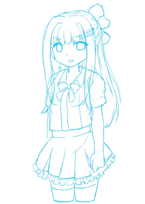 先程まで通常頭身の弥生ちゃんvtuberアバターを描いてました。SD弥生と共演するのが夢なのです 