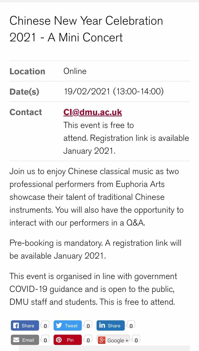 DMU_CI's tweet photo. Join us for our Chinese New Year "Mini Concert" 19 Feb in collaboration with Euphoria China Arts. https://t.co/ApqTMONTMr https://t.co/ghrZJGCyeR