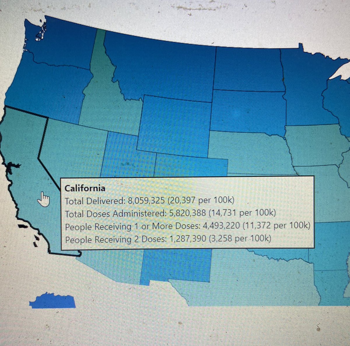 3/4Vaccination rates are harder to rank because the CDC site doesn’t have a chart. So I had to fill the data in manually. FL is about 16th in vaccination rates & is ahead of NY, CA and TX. Of the 10 biggest states, only MI is ahead