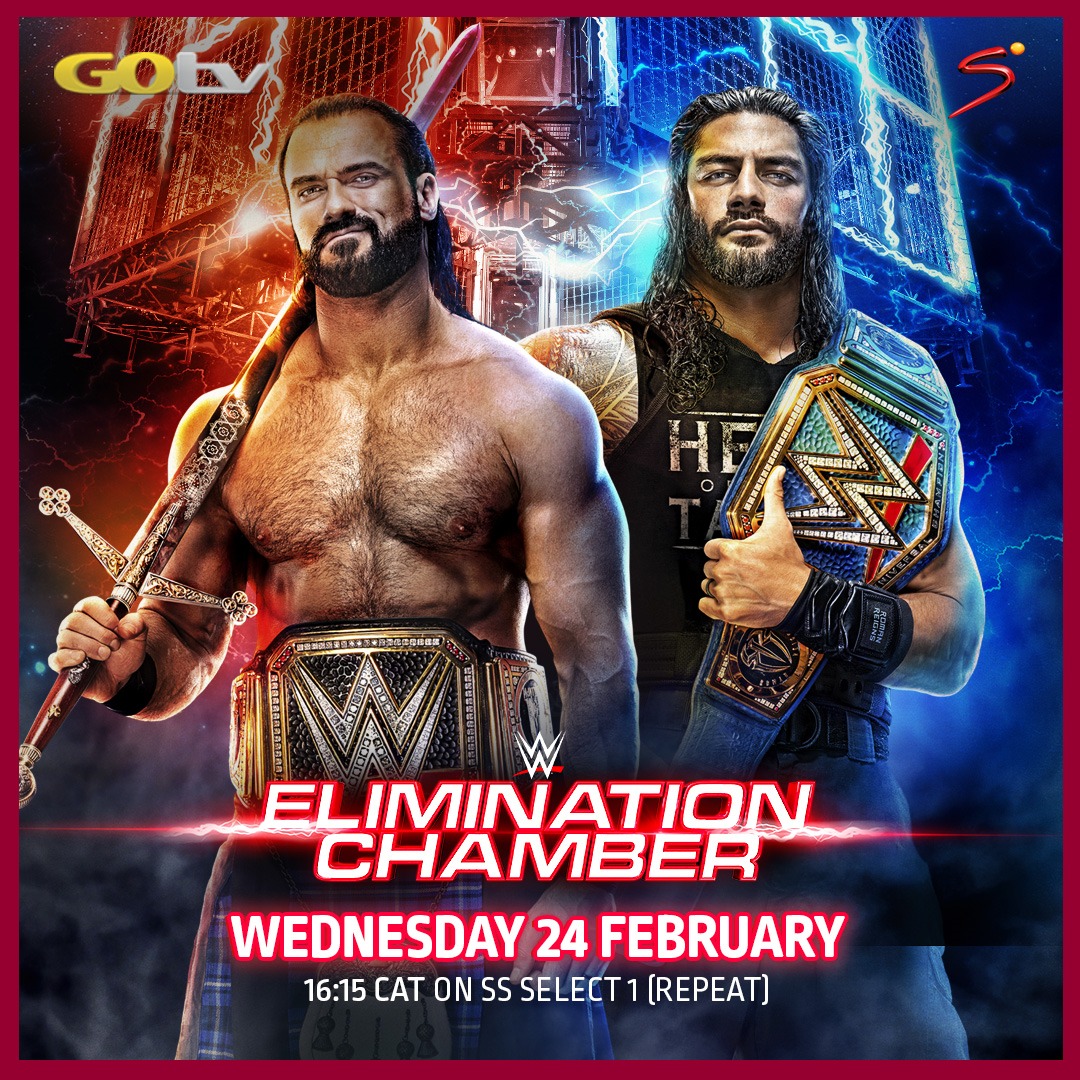 GOtvNg's tweet image. Five former WWE Champion will challenge Drew McIntyre inside the Elimination Chamber. Who will win?

Stay connected and catch the action on GOtv! #WWEEliminationChamber