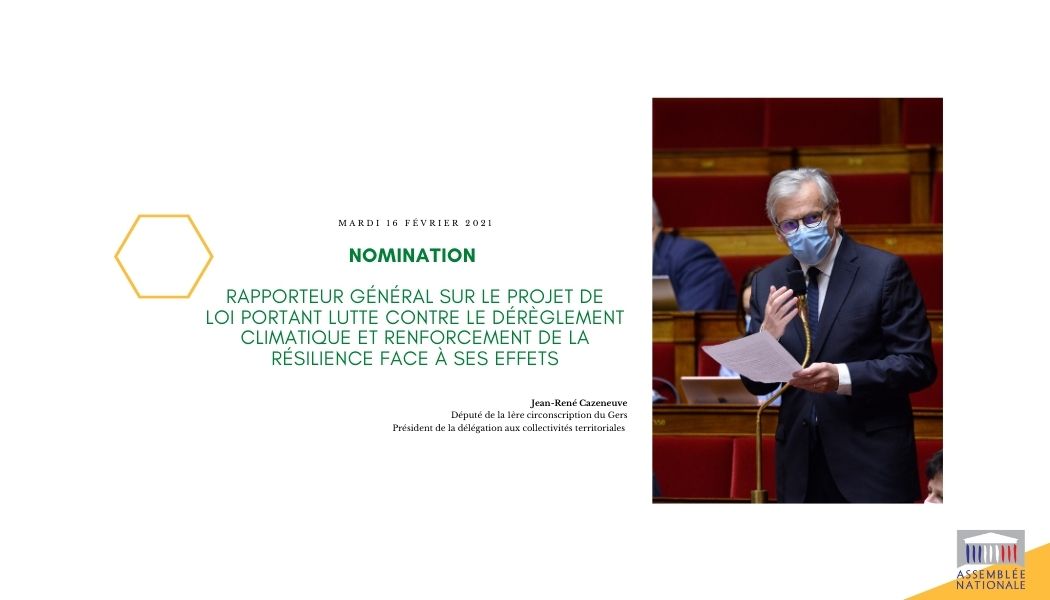 Jean-RenĂ© Cazeneuve (@jrcazeneuve) on Twitter photo đŽJe suis ravi et trĂšs honorĂ© d'avoir Ă©tĂ© nommĂ© rapporteur gĂ©nĂ©ral du projet de loi #ClimatResilience issu des travaux de la <a href="/Conv_Citoyenne/">Convention Citoyenne pour le Climat</a> !
Heureux de poursuivre ce travail avec lâensemble des acteurs concernĂ©s, les Ă©lus locaux comme nationaux et le Gouvernement !
#DirectAN đŽJe suis ravi et trĂšs honorĂ© d'avoir Ă©tĂ© nommĂ© rapporteur gĂ©nĂ©ral du projet de loi #ClimatResilience issu des travaux de la <a href="/Conv_Citoyenne/">Convention Citoyenne pour le Climat</a> !
Heureux de poursuivre ce travail avec lâensemble des acteurs concernĂ©s, les Ă©lus locaux comme nationaux et le Gouvernement !
#DirectAN