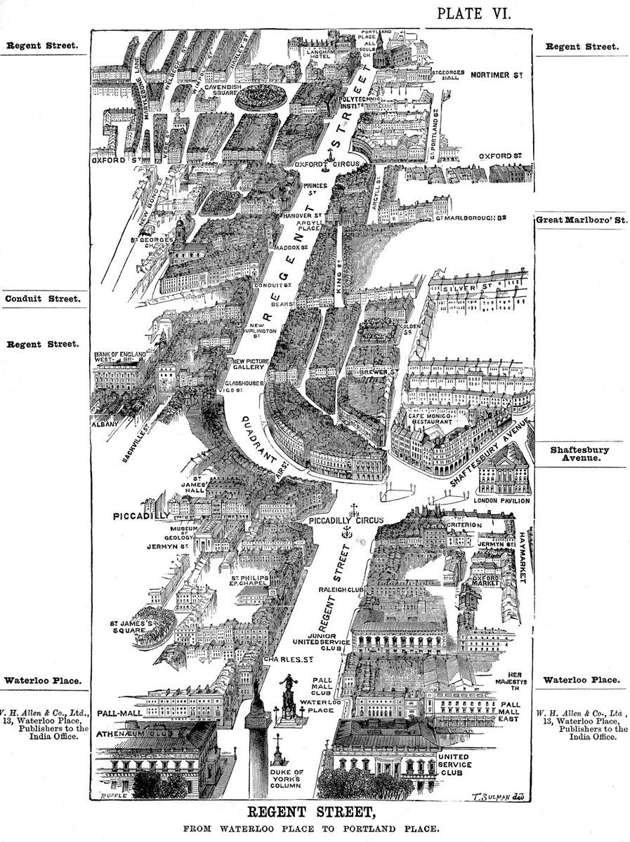 fjaranguren's tweet photo. Regent Street tomó su nombre por el Príncipe Regente Jorge IV y formó parte de un plan de la ciudad en 1811 por John Nash para desarrollar una ruta ceremonial desde la residencia del regente, Carlton House, en St James's hasta el recién inaugurado Regent's Park.##dimartsUrbans https://t.co/LEE9SLYHar