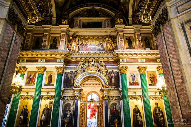 The next morning I started off with photographing the Admiralty building, and then went inside St. Isaac's Cathedral and up onto the dome.