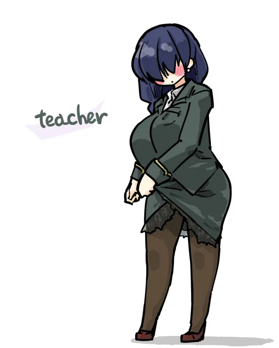 ブ○アカの主人公(player)はこんな感じの女教師だと思います 