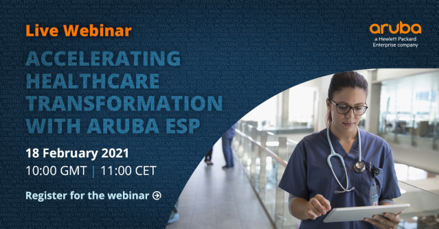 Hospitals and clinics scramble to meet growing demand for personalized healthcare. Discover how you can face your challenges head-on with Aruba ESP: dy.si/fxz2B