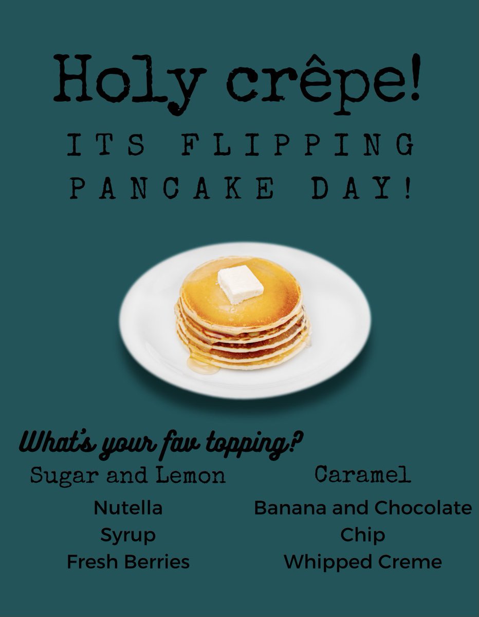 🥞 It’s P A N C A K E  D A Y ! 🥞 

🥞 Hope you all have a flipping great day! 🥞

          Love from,
                      The Browns Team
                                                     💜