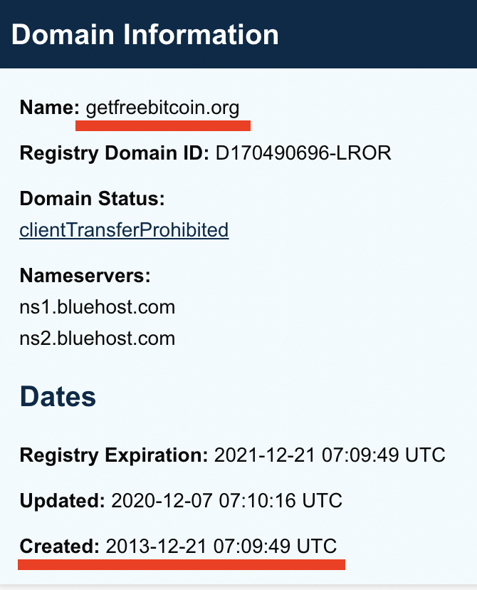 gameofbitcoin's tweet photo. The day I registered https://t.co/Y1zgg2Th61 (21st December 2013) #Bitcoin was trading at $593.7

Today #BTC is at $50,000

The name might look scammy today but back then there were legit sources to Get Free BTC 😄

btw that is how long I have been in #Crypto 😎 https://t.co/8RhLLjUx9k