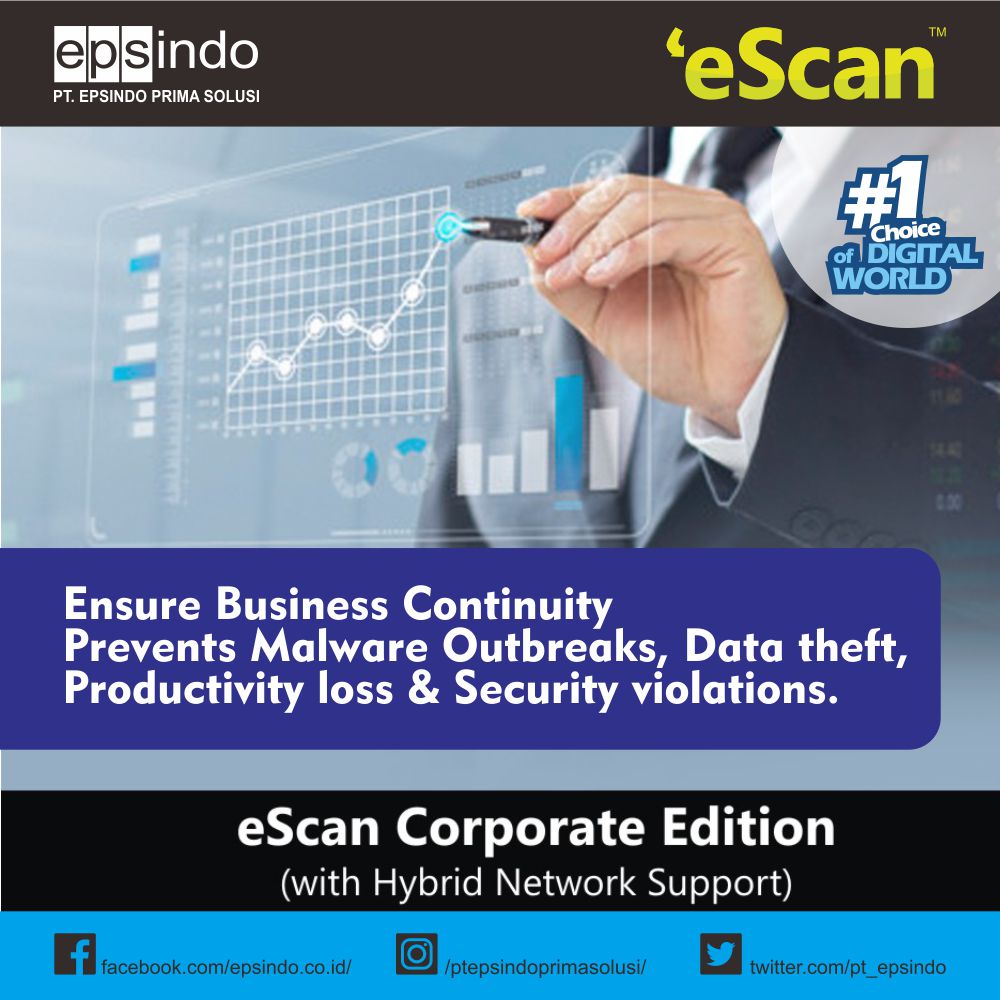 pt_epsindo's tweet image. eScan Corporate Edition

Ensure Business Continuity
Prevents Malware Outbreaks, Data theft,
Productivity loss &amp;amp; Security violations.

Contact us
+62 21 6231 8661
sales@epsindo.co.id
epsindo.co.id

#escanantivirus
#escanindonesia
#antivirus