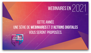 🔵 #2021 votre salon L’instant numérique s’adapte au contexte COVID
 
🎧 Revoir le webinaire du 04-02-2021 : 
Thème : 
➖Transformation numérique – partage de bonnes pratiques pour se réinventer ➖

Revoir via le lien : linstant-numerique.com