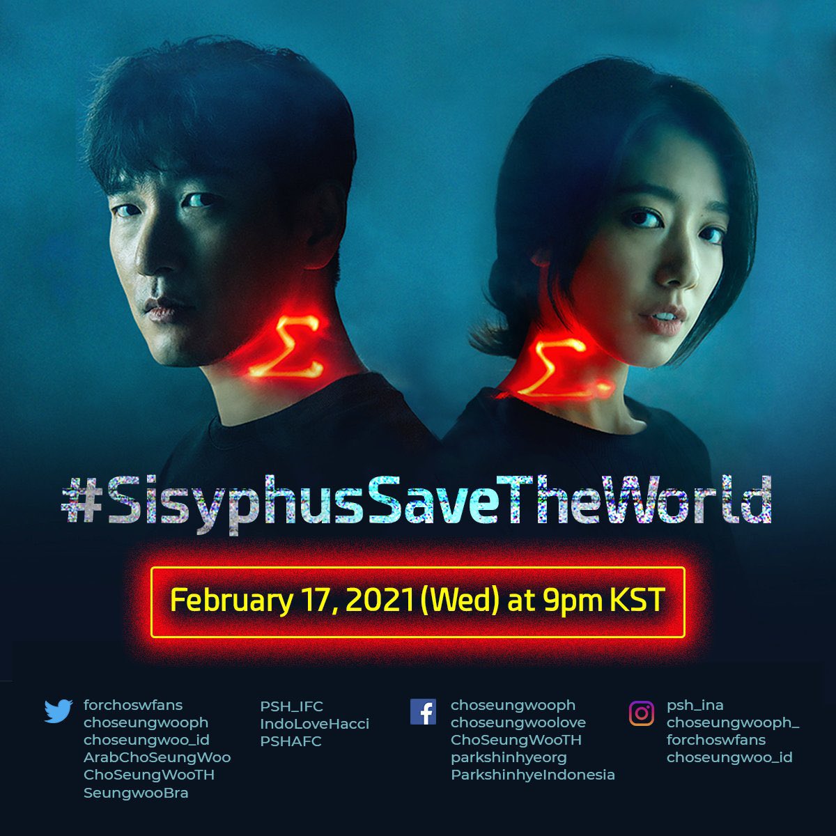 PSH_IFC's tweet photo. [EVENT] To show support for #SisyphusTheMyth, we have a special hashtag for everyone to trend on Twitter. See image below👇

We'll start using the hashtag tomorrow, February 17, at 9 PM KST.

#ParkShinHye #ChoSeungWoo https://t.co/cio1s9xRzC