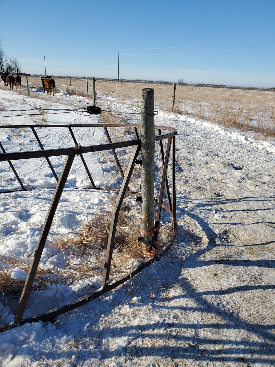Hope it holds till the ground gets softer and I can replace the post. #balertwineandwire