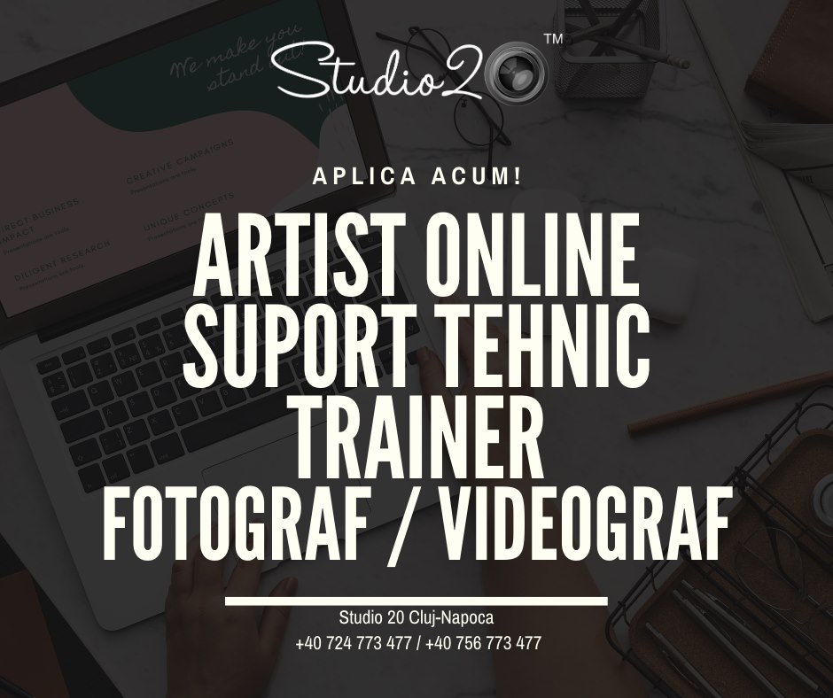 STUDIO20Cluj's tweet photo. LA STUDIO 20 ESTE POSIBIL SĂ AVEM DISPONIBIL JOBUL PE CARE ȚI-L DOREȘȚI.
Tot ce trebuie să faci este să te programezi la un interviu la numerele de telefon +40 724 773 477 / +40 756 773 477.
Te așteptăm în echipa noastră!
#studio20 #studio20cluj #wesucceedtogether https://t.co/qzXuaaNoED