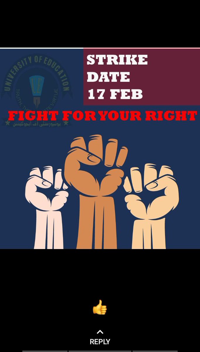Muhammad196196's tweet photo. Strike Call University of Education College Road Samnabad Faisalabad
Time: 11:00AM
Date: 17-Feb-2021
#UeinsWantOnlineExamsAtHome
📢
Please Come With All Your Strength.
Time To Show Your Existence
#UeinsWantOnlineExams 
#ایجوکیشن_یونیورسٹی_حیا_کرو @Shafqat_Mahmood@tnpashahttps//ix https://t.co/cAuXorgMOX