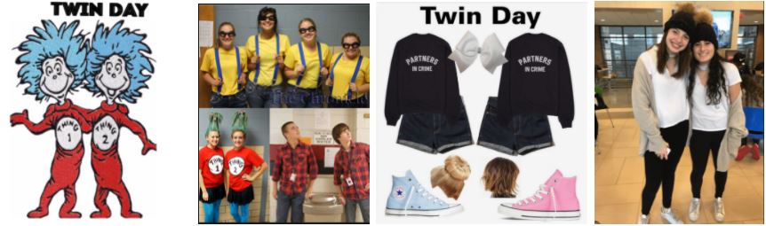 Today is Twin Day!  You might not be able to take a picture next to your twin but you can post pictures side by side with your twin.