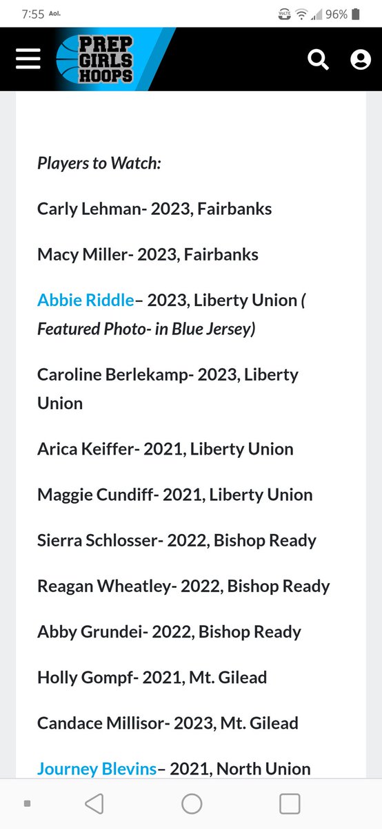 Metro Players to watch
Central Ohio D3 Tournament Matchups! ..Fairbanks HS '23 Carly Lehman/'23 Macy Miller/'23 Elaina Lahmers open up against Liberty Union HS on Wed! <a href="/elaina_lahmers/">Elaina Lahmers</a>
<a href="/Carly_Lehman25/">Carly Lehman</a> <a href="/macy_miller5/">Macy Miller</a> <a href="/angie_saiter/">Angie Saiter</a> <a href="/JDabbs86/">Jim Dabbelt</a> <a href="/truhoopzhs/">TruHoopz</a> <a href="/mvhoopvault/">Miami Valley Hoop Vault</a> <a href="/Bwelc5Brian/">Brian Welch</a>