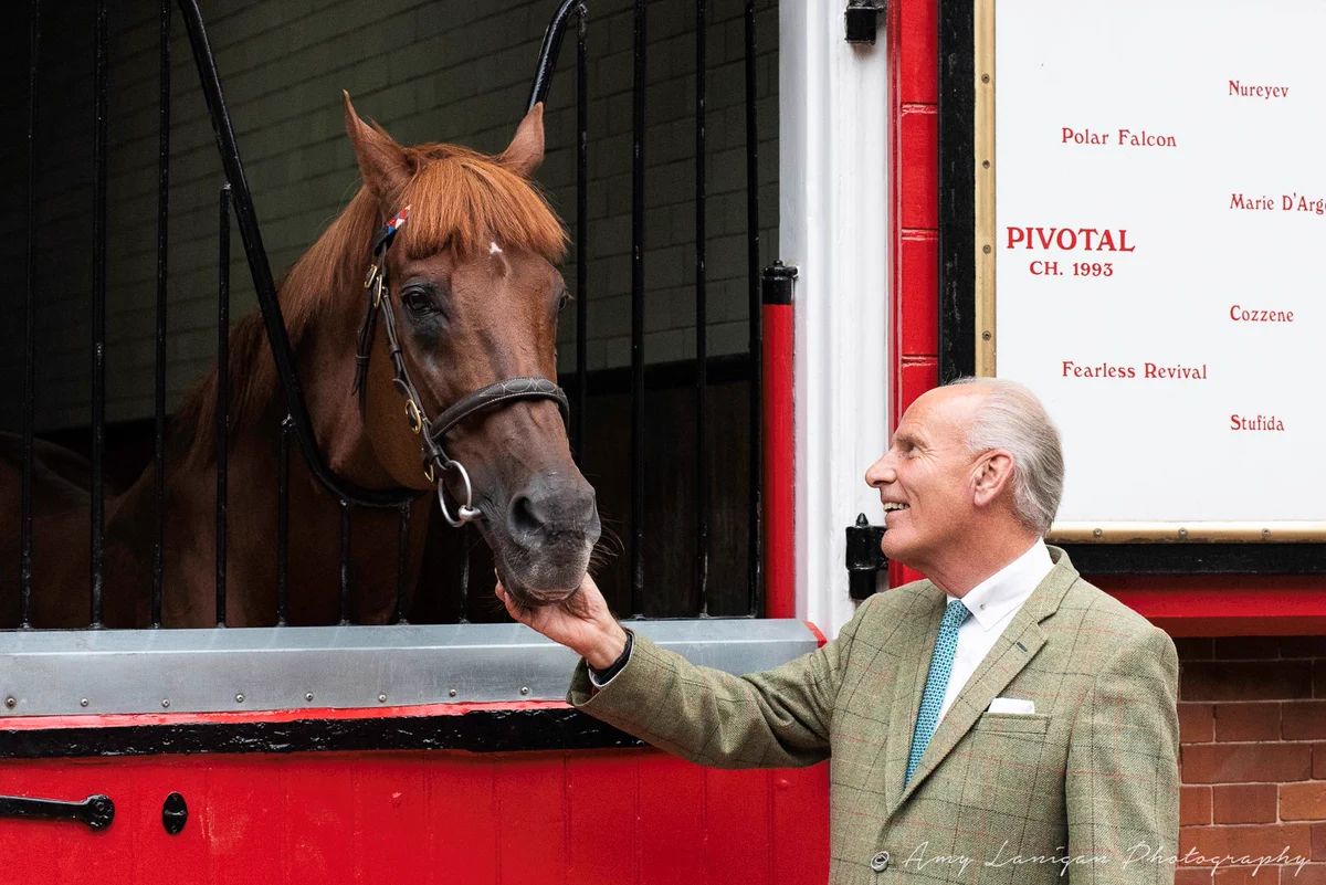 Pivotal pictured with Sir Mark Prescott, Bt. 