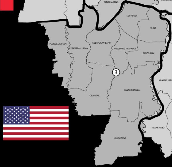 Jakarta Amerika Serikat (South City)Booming-nya feng shui di Amerika Serikat pada jaman itu, atas saran Tony Leung (pakar feng shui), Paul Heyman memilih wilayah ini.