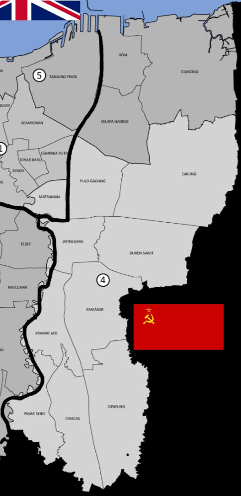 Jakarta Uni Sovyet (Neo Kamerad Oblast)Satu-satunya alasan Uni Sovyet mengambil wilayah ini adalah karena tinggal wilayah ini yang tersisa.