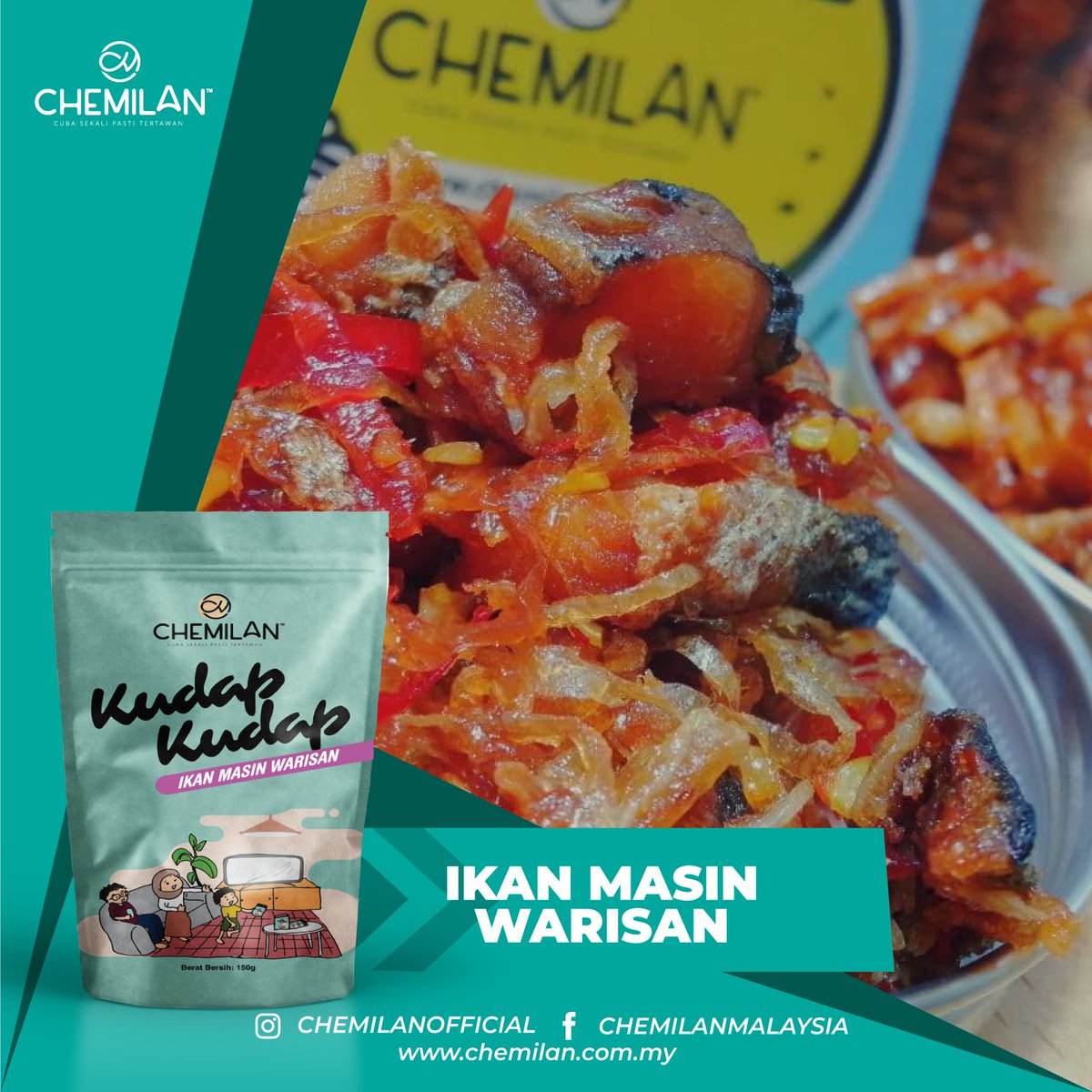 rt_utkawak's tweet image. 🐟SAMBAL IKAN MASIN WARISAN🐟170g

-Ikan masin
-Perahan limau
-Hirisan bawang
-garam dan gula
-Cili

Bayangkan bila semua ni bergabung🤤nikmatt sangat la wei orang kata, buat perut meronta-ronta !

RM28(sm)/RM32(ss)

#sambalsedap
#sambalikanmasin