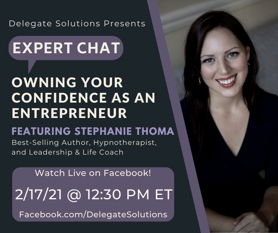 Emily_Morgan's tweet image. Need a #confidence boost? Join me TOMORROW Wed, 2/17 at 12:30 pm ET for our #ExpertChat featuring Stephanie Thoma! 

#delegatesolutions #virtualassistant #delegate 

We will be streaming LIVE through Facebook, so follow us to be notified when we go live! hubs.ly/H0GCshP0