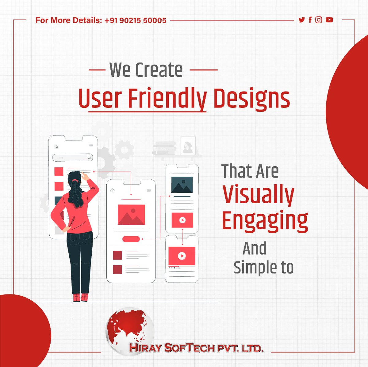 hiraysoftech's tweet photo. #hiraysoftech
User friendly designs that engaging users!
#websitedesign #website #development #professional #digital #marketing #branding #business #success #customers #websitedesign #graphicsdesign #digitalmarketing #india https://t.co/2VfsdTezgf