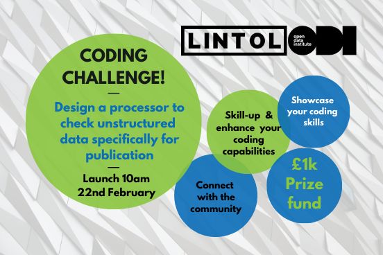 Create solutions to structure the unstructured in the Lintol Coding Challenge. register here:

lnkd.in/dGneQnF

#hackathon #coding #data #innovation