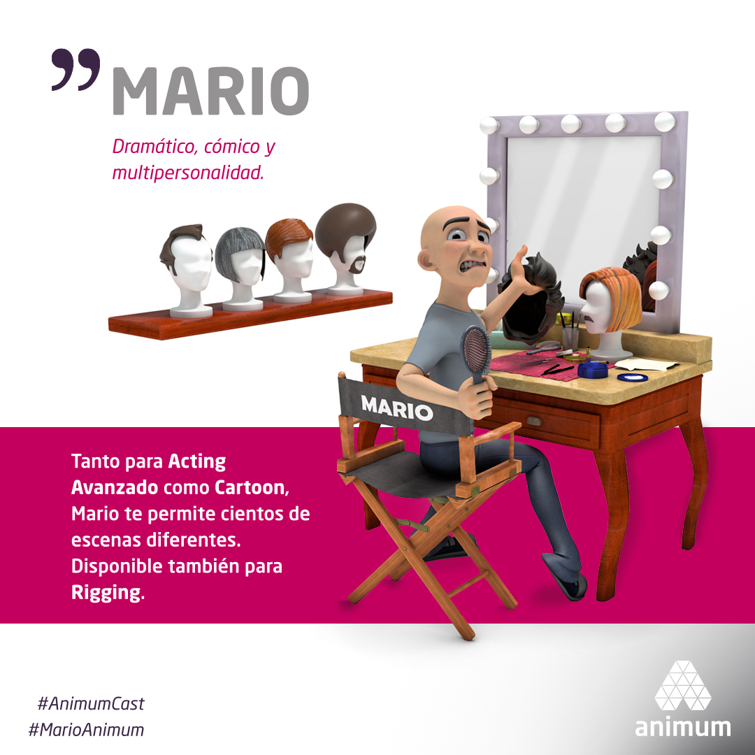 animum3d's tweet photo. ¡Hoy es martes de #Carnaval y Mario está preparando su caracterización! 🎉 Este personaje del #AnimumCast te permitirá cientos de escenas diferentes para #acting, #cartoon o #rigging. Pruébalo en el Máster Online de #Animación de Personajes 3D de #Animum3d https://t.co/HlhugTsT1w