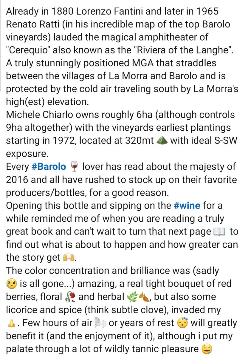 Vinofilosofia's tweet photo. This wasn't just a #wine 🍷 but really a (positively) devastating experience for the senses 👀👃👂🤲... @michelechiarlo #Barolo #Cerequio @horizonbeverage #Boston #italianwine 🇮🇹 #winelovers @Vinofilosofia https://t.co/ZaI1csuafz
