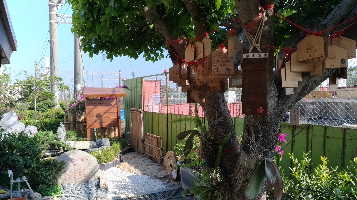1st stop: Zhuifen (追分), the southernmost one. It's famous for being paired up w/ Chenggong (成功), a neighbor station. Put together, 追分成功 means "got a successful score" or "marriage proposal succeeded" (追婚). A wish tree is in the yard. More tourists than locals. 2/7