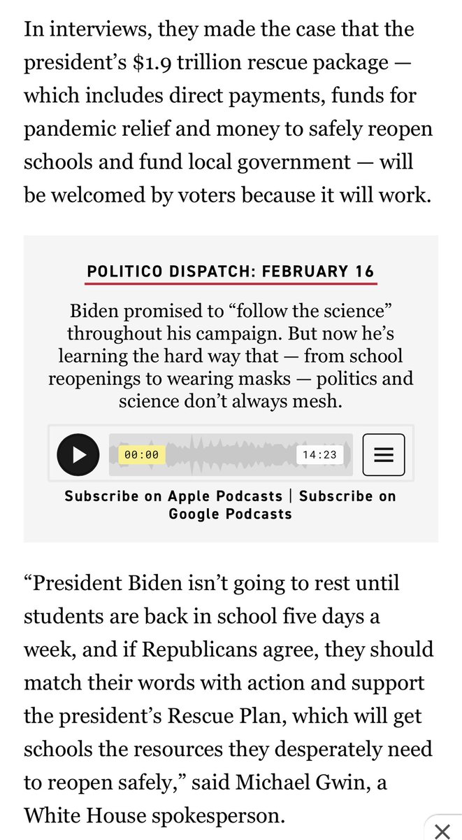 The White House is lying to kids and their parents. The money they’re trying to extract in order to open the schools won’t be spent for years. Only 4% of it is scheduled for 2021.