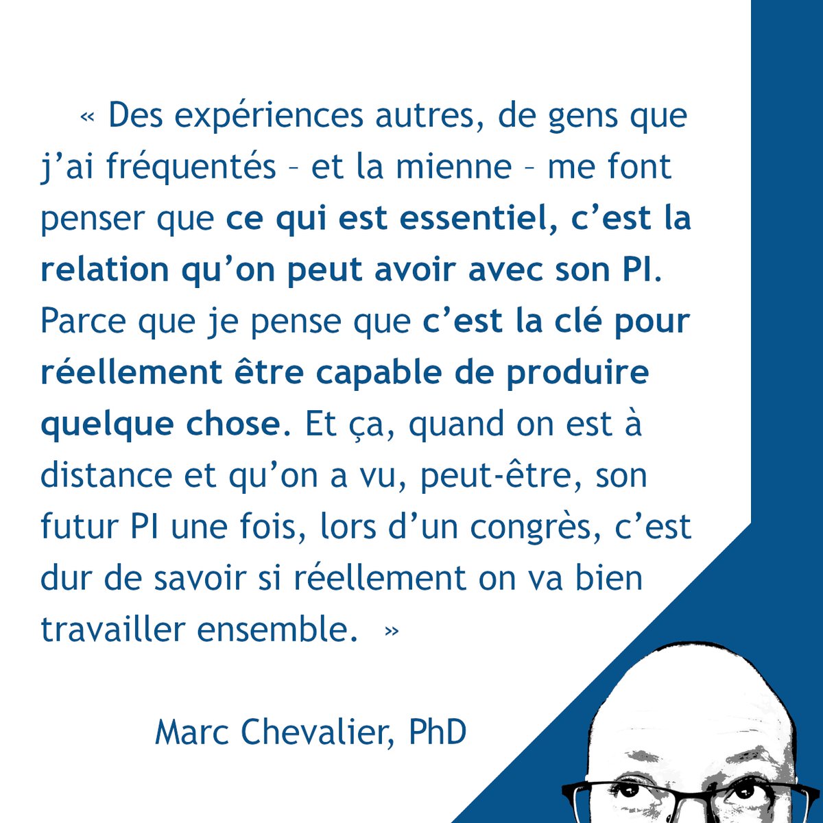 PapaPhDPodcast's tweet photo. Dans https://t.co/CtwsIOUWlo, @marcchevalier a parlé de l'importance de la relation doctorant/superviseur.

Quel poids a eu votre rapport avec votre futur superviseur dans votre choix de laboratoire ? Et dans le déroulement de votre thèse ?🤔

#PhDjourney #Academiclife #thèse https://t.co/g8K3ouY5AE