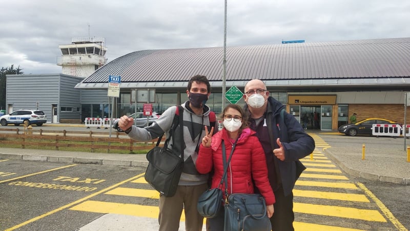 ImpactantG's tweet photo. @arosellmele, @nina_davtian, & @OriolTeruel, members of the #PALADYN project, have arrived safely with the #SAGA10W Oceanographic campaign team, embarking on February 28th from Punta Arenas (Chile). Now quarantine time at the hotel! @ICTA_UAB @ICMCSIC https://t.co/GbkYa6ZDkk