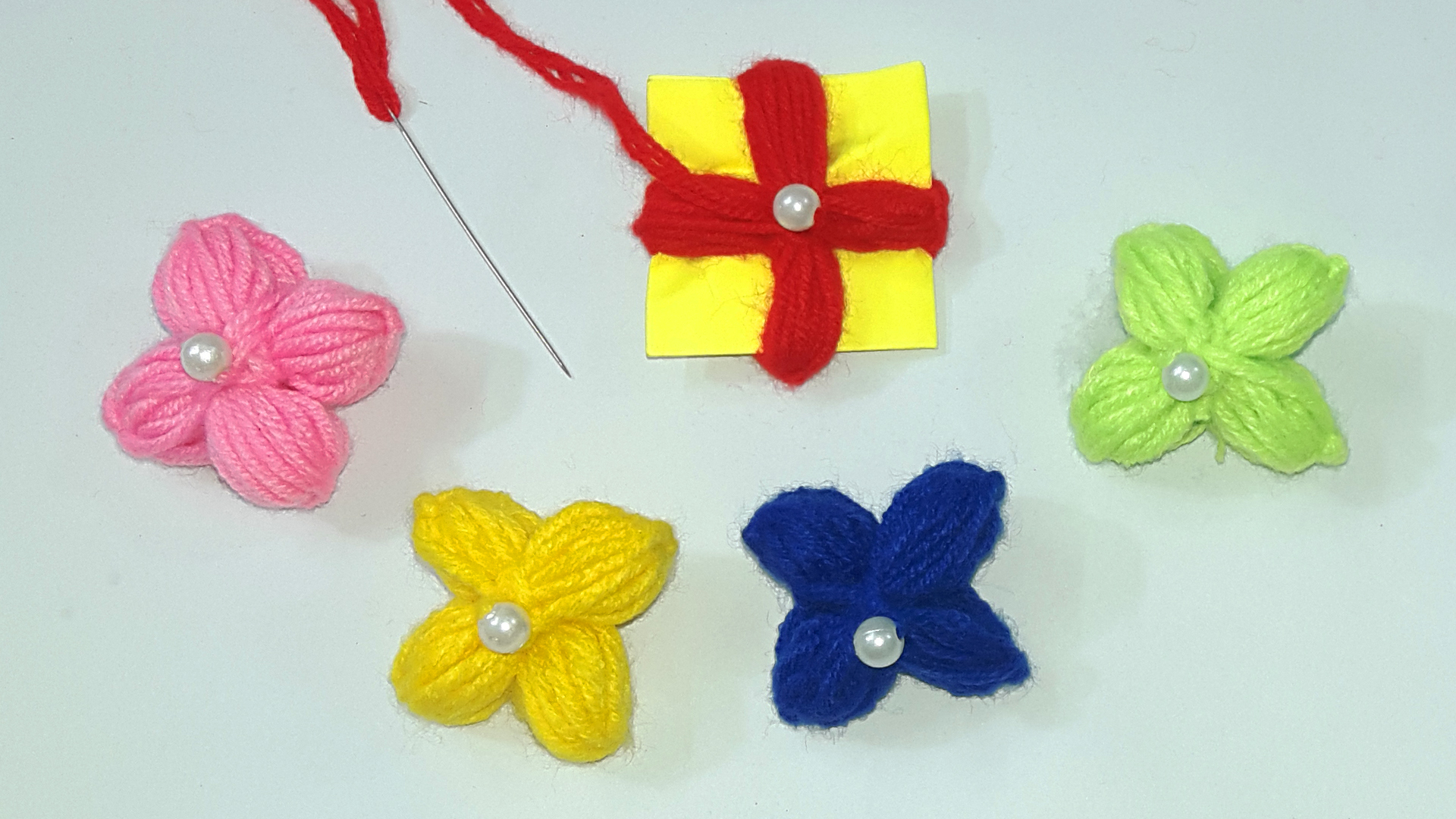 How to make best sale woolen thread flowers