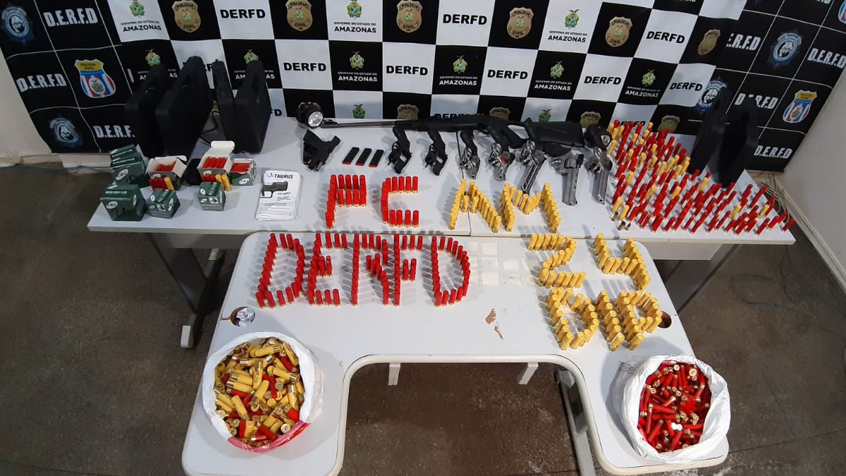 Amazonas police present another exhibit of the great heroic and national art of bullet typography