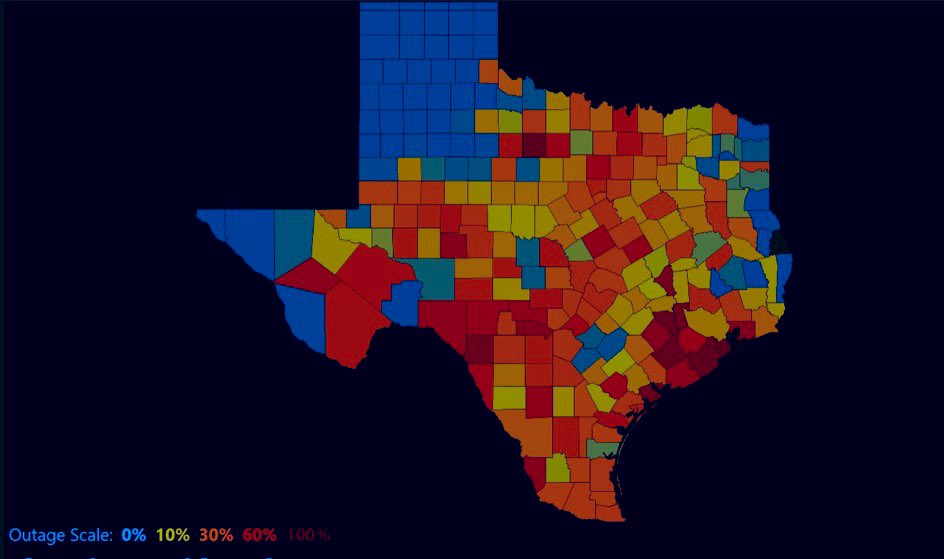 How it started.      How it’s going.Maybe Texas leaders &  @ERCOT_ISO should learn that for power grids, “sharing is caring”.  #texaspoweroutage